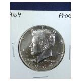 1964 Proof Kennedy Half Dollar coin