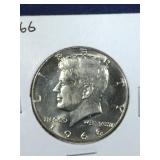 1966 Kennedy Half Dollar coin