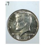 1967 Kennedy Half Dollar coin