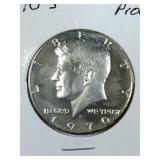 1970 S Proof Kennedy Half Dollar coin