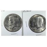 1978 & 1978 D Kennedy Half Dollar coins