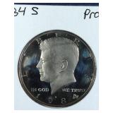 1984 S Proof Kennedy Half Dollar coin
