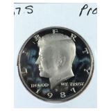 1987 S Proof Kennedy Half Dollar coin