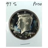 1997 S Proof Kennedy Half Dollar coin