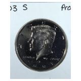 2003 S Proof Kennedy Half Dollar coin