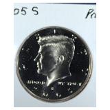 2005 S Proof Kennedy Half Dollar coin