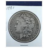 1881 Morgan Silver Dollar coin