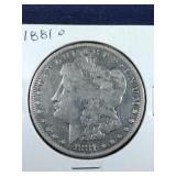 1881 O Morgan Silver Dollar coin