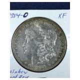 1884 O Morgan Silver Dollar coin