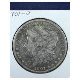 1901 O Morgan Silver Dollar coin