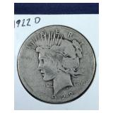 1922 D Peace Dollar coin