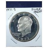 1971 S Silver Proof Ike Dollar coin