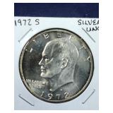 1972 S Silver UNC Ike Dollar coin