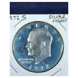 1972 S Silver Proof Ike Dollar coin