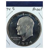 1974 S Proof Ike Dollar coin