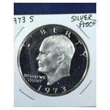 1973 S Silver Proof Ike Dollar coin