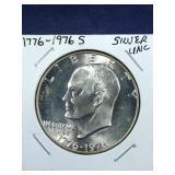 1776-1976 S Silver UNC Ike Dollar coin