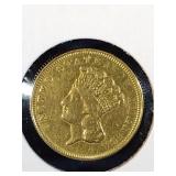 Rare 1854 O $3 gold coin