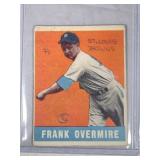 1949 Leaf #17 Frank OvermireDetroit Tigers Stubby