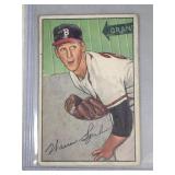 1952 Bowman #156 Warren Spahn  Milwaukee Braves