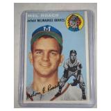 1954 Topps #181 Mel Roach ROOKIE CARD  Milwaukee