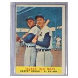 1958 Topps #304 Al Kaline Harvey Kuenn  Detroit