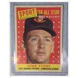 1958 Topps #495 Herb Score All-Star  Cleveland