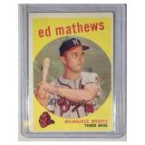 1959 Topps #450 Ed Mathews Milwaukee Braves Eddie