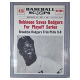 1961 Nu-Card Scoops #428 Jackie Robinson  Saves