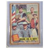 1962 Topps Babe Ruth #135 - Babe as a BoyNew York