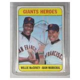 1969 Topps #572 Willie McCovey Juan Marichal  San