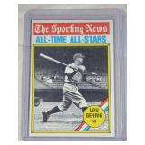 1976 Topps #341 Lou Gehrig All-Time All-Stars New