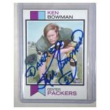 AUTOGRAPHED 1973 Topps Ken Bowman  Green Bay