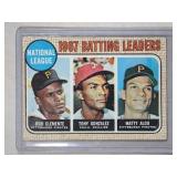 1968 Topps #1 Bob Clemente  NL Batting Leaders 