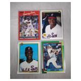 4 Diff. 1990 Sammy Sosa ROOKIE CARDS Chicago Cubs