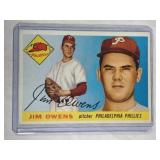 1955 Topps HIGH #202 Jim Owens ROOKIE CARD - Phila