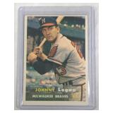 1957 Topps #4 Johnny Logan  Milwaukee Braves John