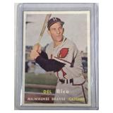 1957 Topps #193 Del Rice - Milwaukee Braves