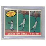 1959 Topps #468 Duke Snider Play Brings LA Victory