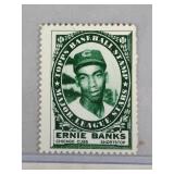 RARE 1961 Topps Ernie Banks Stamp INSERT  Chicago