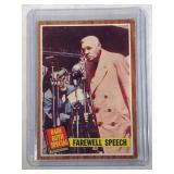 1962 Topps #144 Babe Ruth Farewell Speech Special