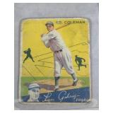 1934 Goudey Baseball Ed Coleman #28