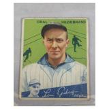 1934 Goudey Baseball Oral Hildebrand #38