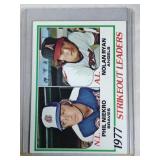 1978 Topps Baseball Phil Niekro/Nolan Ryan #206