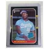 1987 Donruss Rated Baseball Bo Jackson #35 rookie