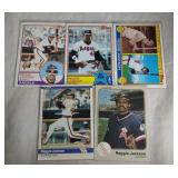 Reggie Jackson baseball card lot - 5 cards