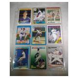 Orel Hershiser baseball card lot - 9 cards
