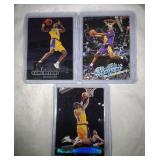 three 1997 Kobe Bryant 2nd year cards - Metal