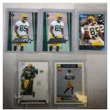 five 2006 Greg Jennings rookie football cards