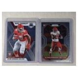 two Clyde Edwards-Helaire Rookie football cards -